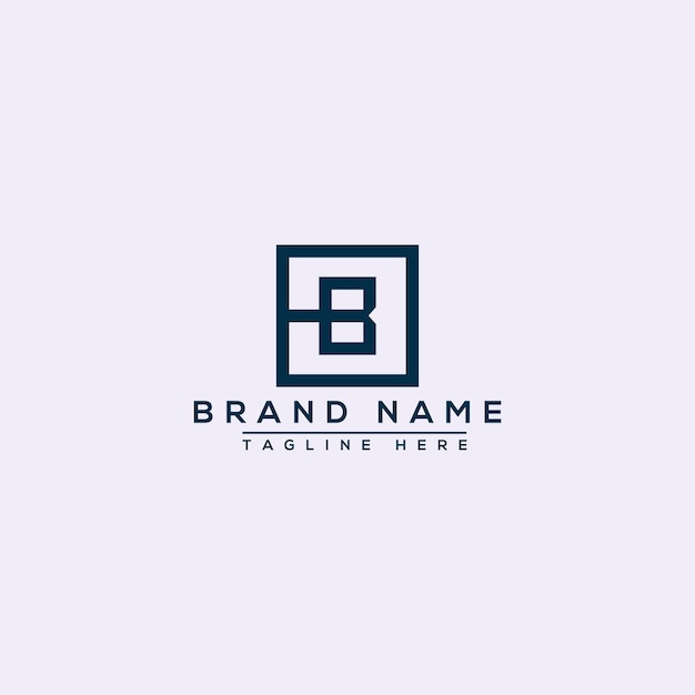 B Logo Design Template Vector Graphic Branding Element