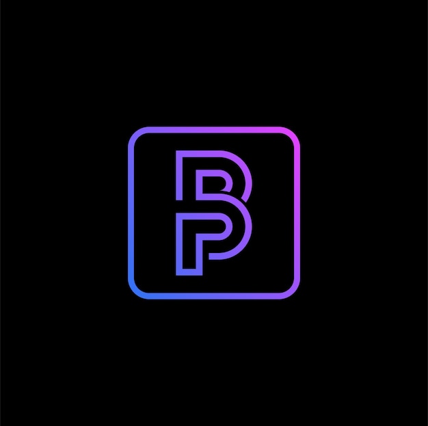 Vector b and p logo concept