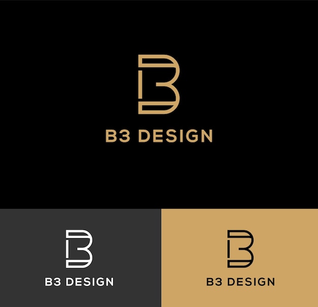 B3 logo icon monogram