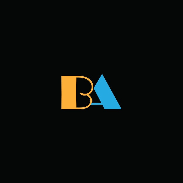 BA letter logo vector design NZ simple and modern logo BA luxurious alphabet design