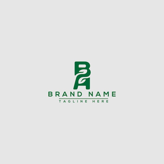 BA Logo Design Template Vector Graphic Branding Element