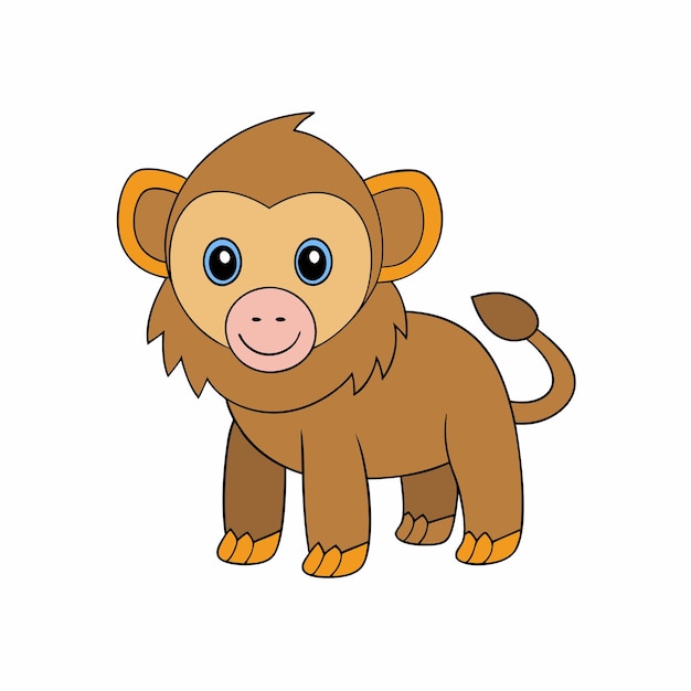 baboon vector and illustration in white background