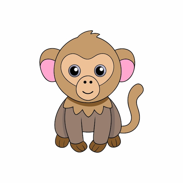 baboon vector and illustration in white background