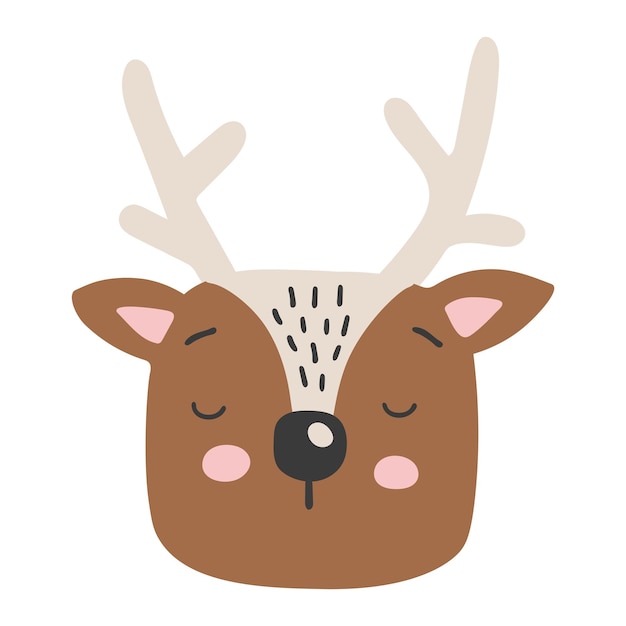 Baby animal deer, animal isolated, cute animal cartoon vector, adorable pet vector