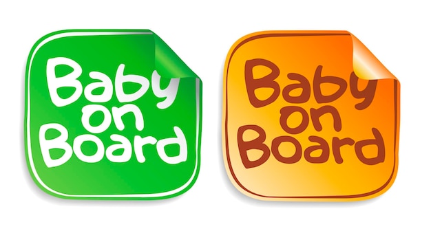 Baby on board stickers