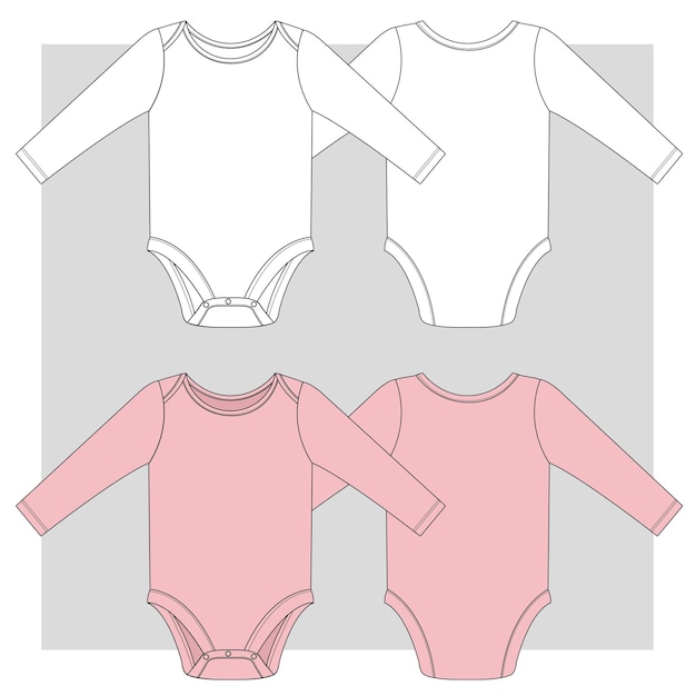 Baby bodysuit with full sleeve