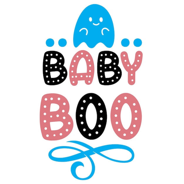 Baby boo logo with a blue and pink design