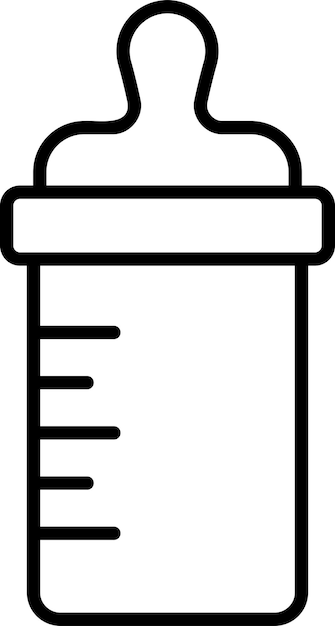 baby bottle Outline vector illustration icon