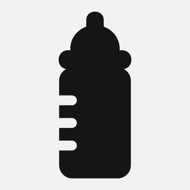 baby bottle vector icon isolated on white background