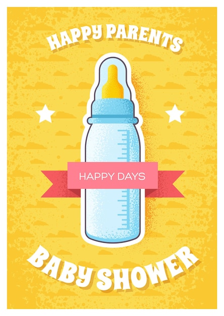 Baby bottle on white background vector design