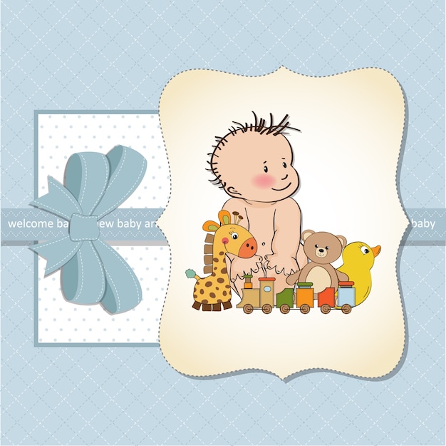 Baby boy shower card