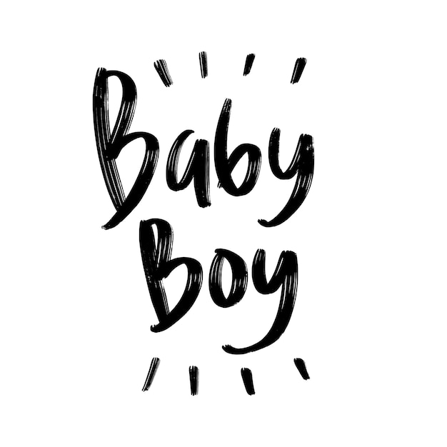 Baby boy typography lettering