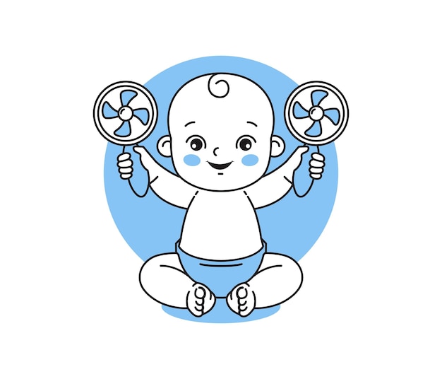 Baby boy vector image