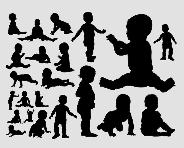 Baby collection silhouette