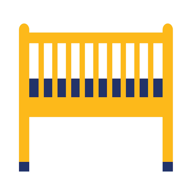 Baby Crib Vector Illustration