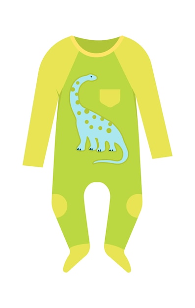 Baby dino bodysuit Vector illustration