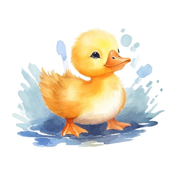 baby duck cute animals vector