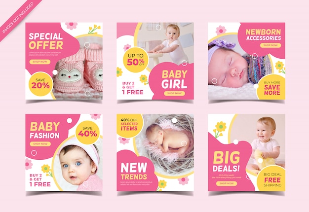 Baby fashion sale instagram post collection template