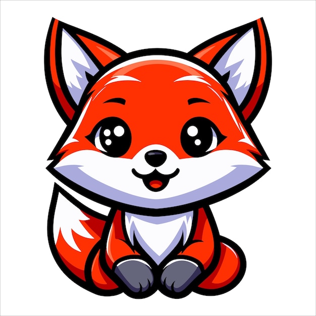 Baby fox mascot logo