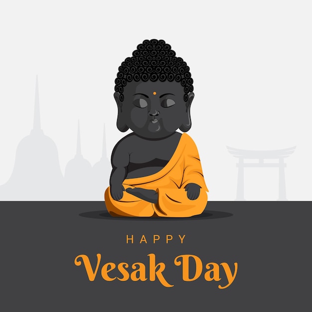 Baby Gautam Buddha Meditating on Vesak Day