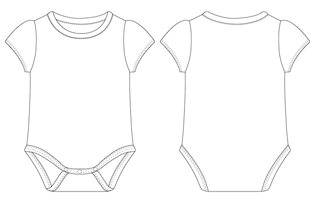 BABY GIRL AND BOYS BODYSUIT SS BASIC illustration VECTOR DESIGN