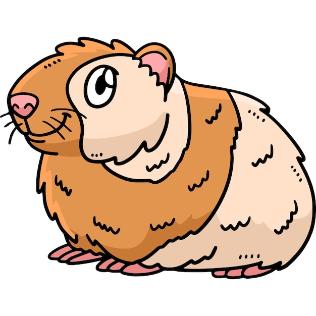 Baby Guinea Pig Cartoon Colored Clipart