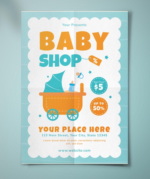 Baby and kids toys sale discount for the online shopping banner template sales promotion