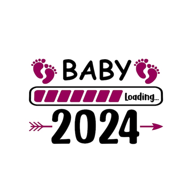 Baby Loading please waitProgress bar with inscription Vector illustration for tshirt design po