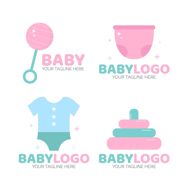 Baby logo templates pack