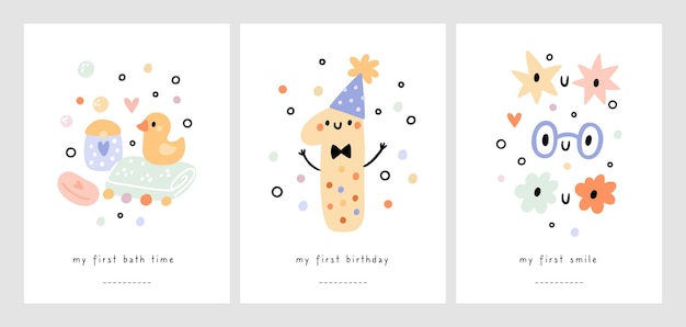 Baby milestone cards for newborn girl or boy Very first special moments