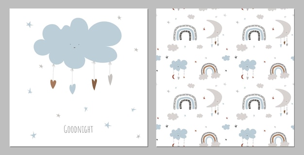 Baby night dreams vector