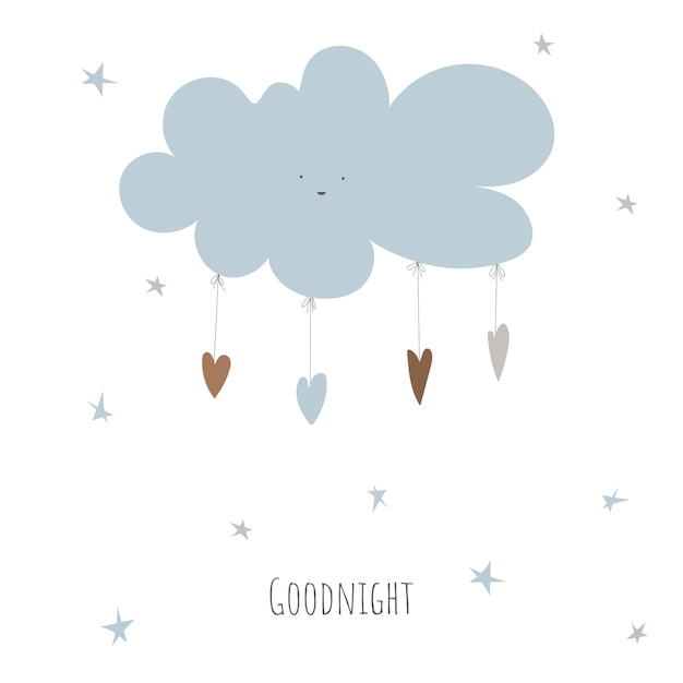 Baby night dreams vector