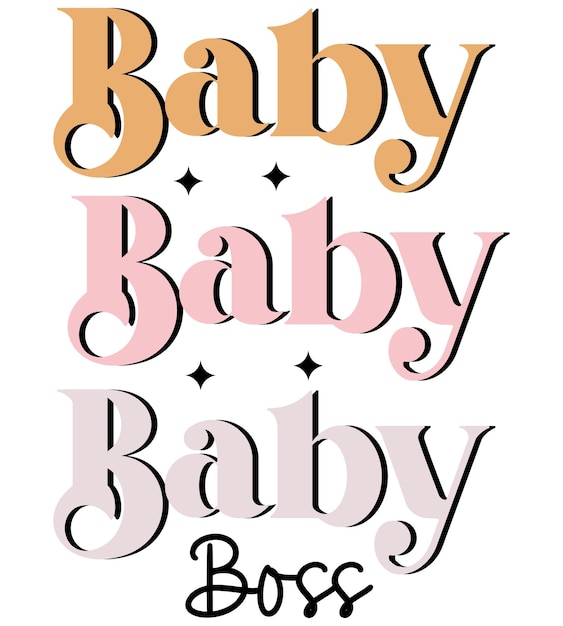 Baby Retro T shirt Design