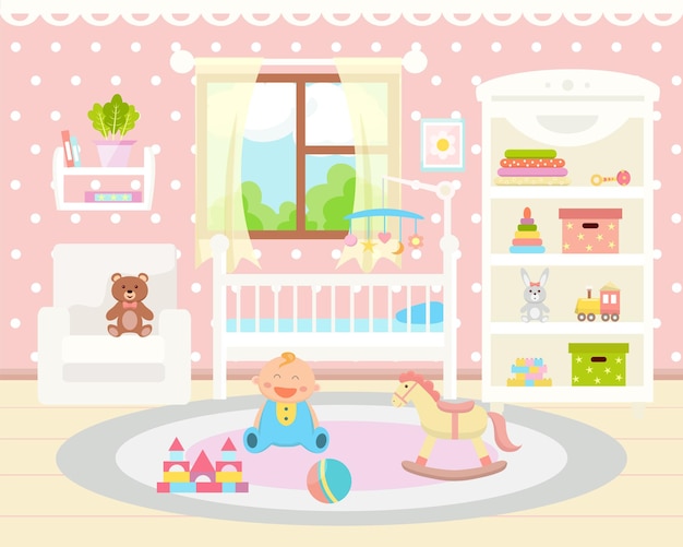 Baby room interior Flat