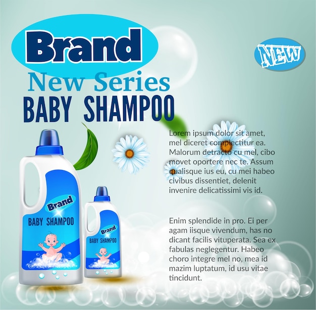 Baby shampoo bottles for kids