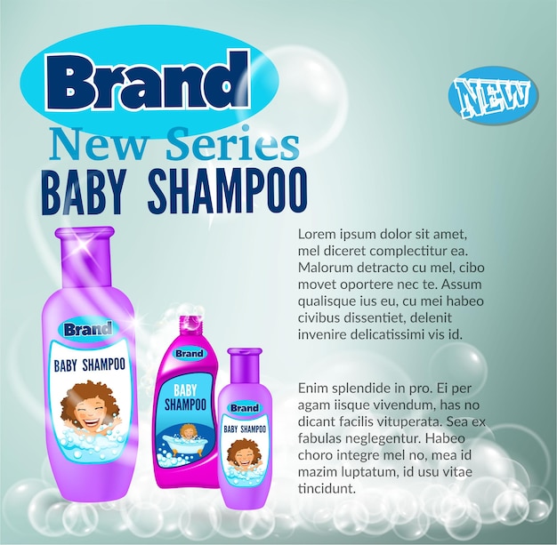 Baby shampoo bottles for kids