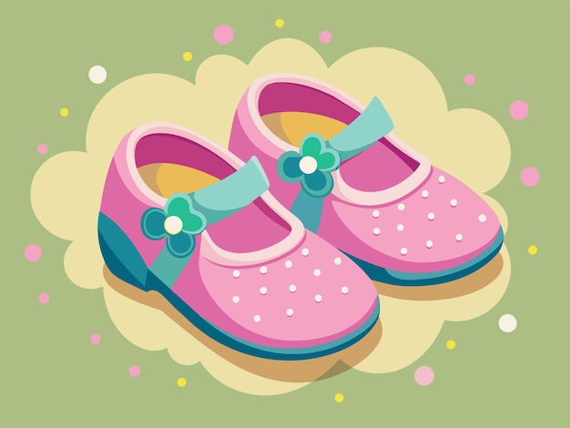 Vector baby shoes vector illustration