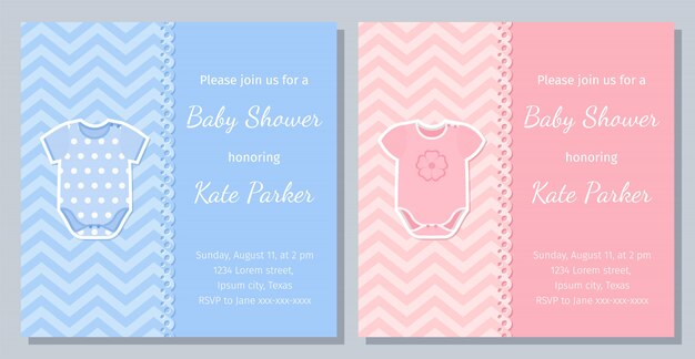 Baby Shower card design.   illustration. Birthday template invite.