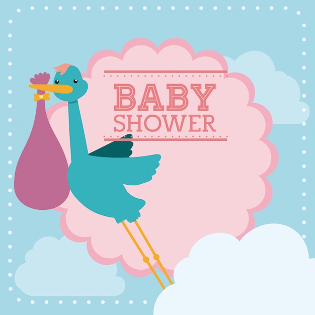 Baby shower card design.