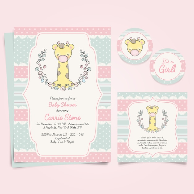 Baby Shower Cards Set