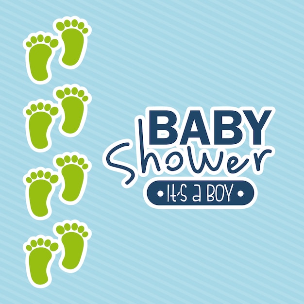 baby shower design over blue background vector illustration 