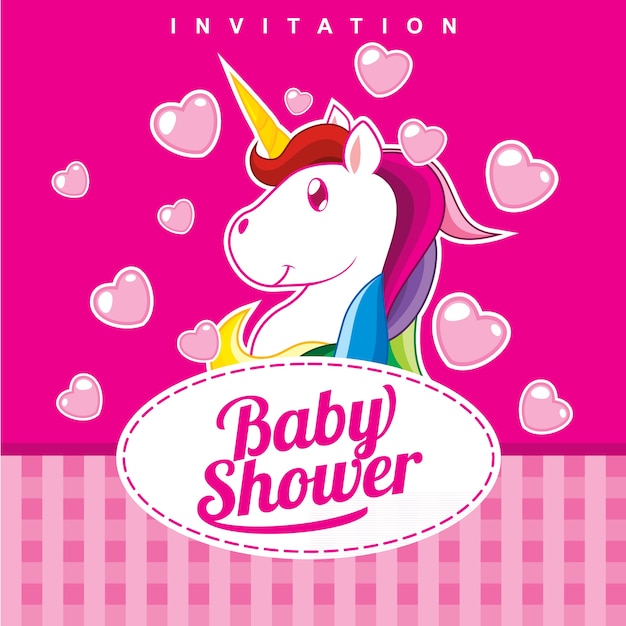 Baby Shower Invitation Card Design - Girl Version