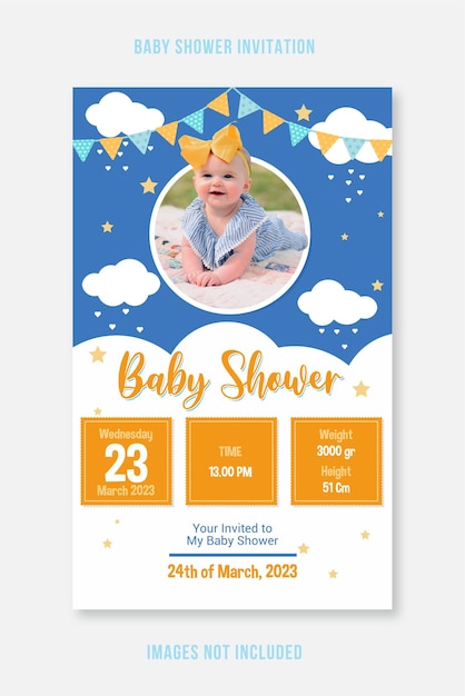 Baby Shower Invitation Card Template