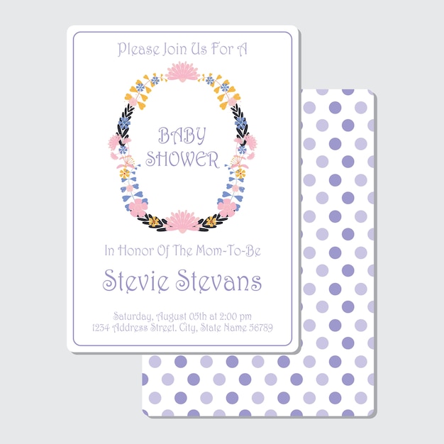 Baby Shower invitation card template