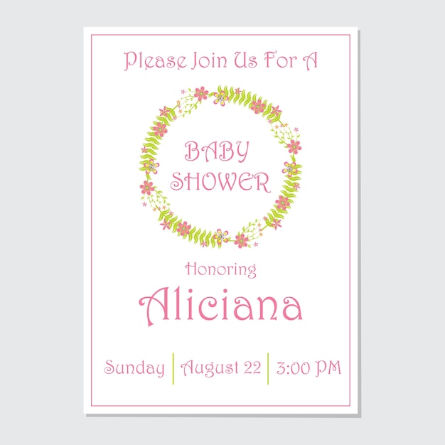 Baby Shower invitation card 