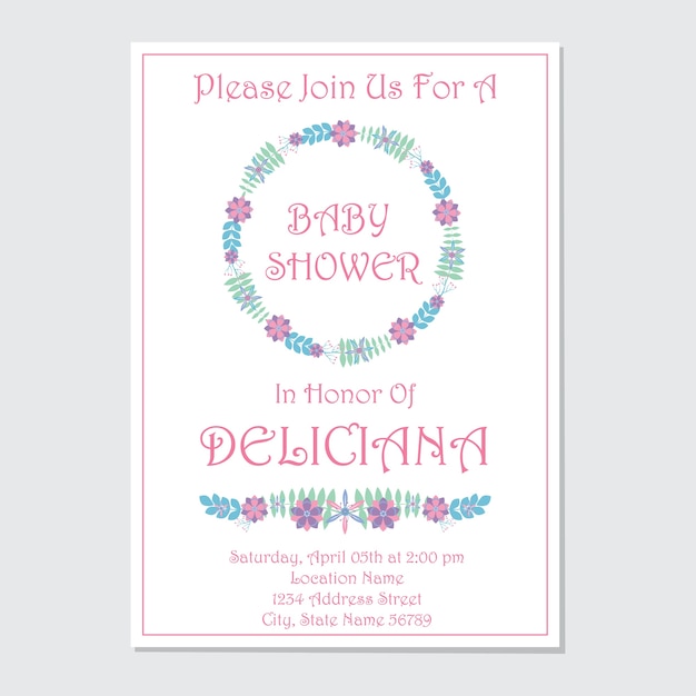 Baby Shower invitation card 