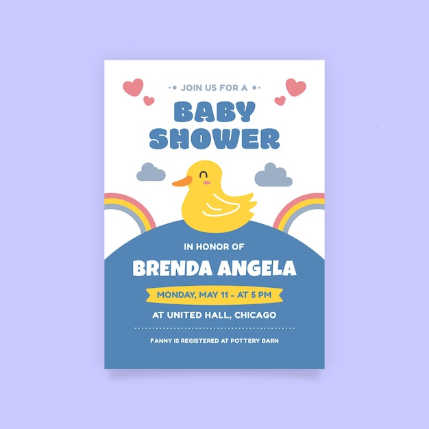 Baby shower invitation template Premium Vector