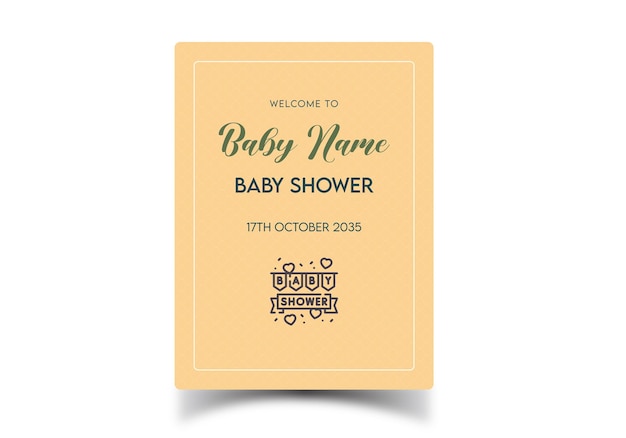 a baby shower invitation that says baby shower