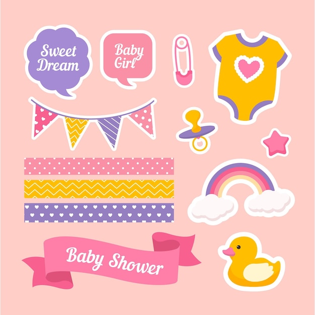 Baby shower scrapbook set