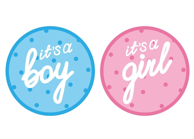 Baby shower stickers Its a boy card its a girl card